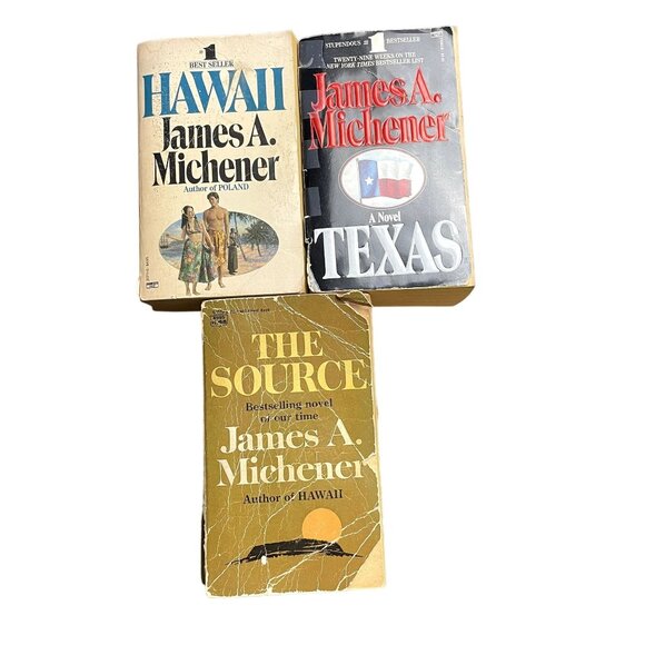 Lot 3 James A Michener Novels Texas The Source Hawaii u - Picture 1 of 7